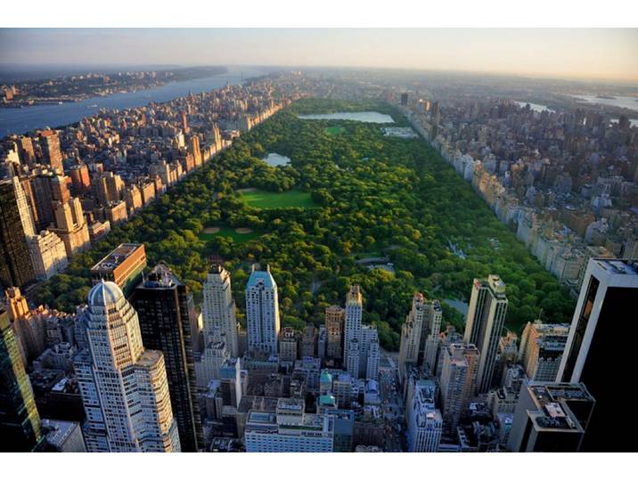 Fototapete PAPERMOON Central Park View , bunt, B:3,5m L:2,6m, Vlies, Tapeten, Fototapete