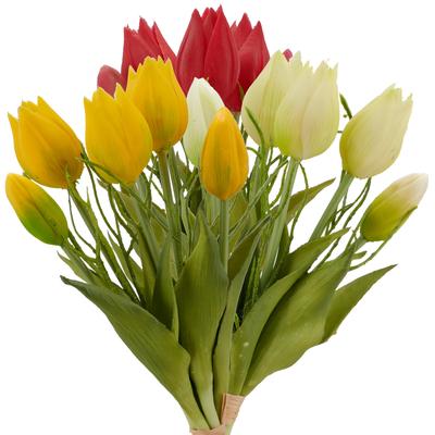 Kunsttulpe CREATIV GREEN "Tulpenbund", bunt, H:25cm, Kunststoff, Kunstpflanzen, mit Zweigen