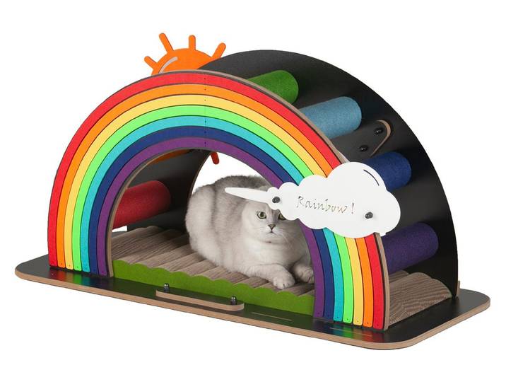 Agility-Tunnel CanadianCat Rainbow , bunt, Tierspielzeuge, Agility-Tunnel