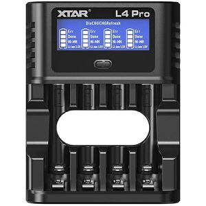 Xtar Akku-Ladegerät L4 Pro, für AA, AAA Akkus, 4 Ladeschächte