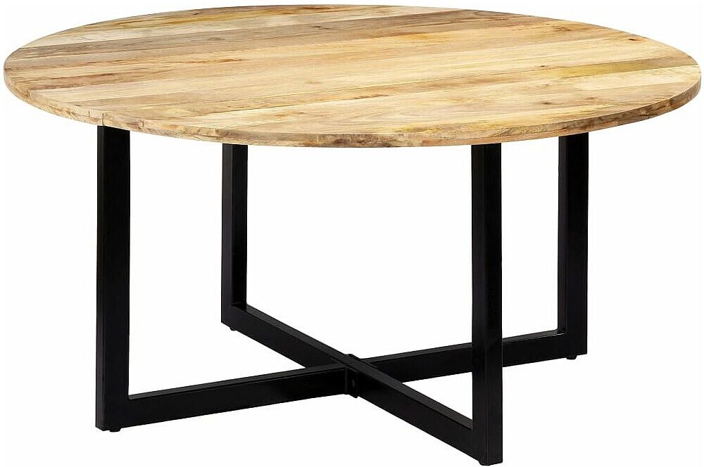 Clicnbuy Mesa de comedor de madera maciza de mango 150x73 cm