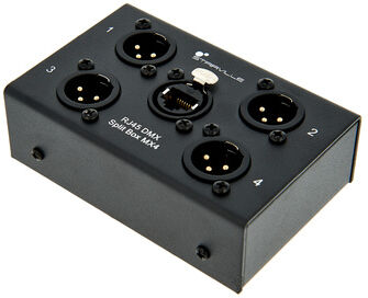 Stairville RJ45 DMX Split Box MX4 noir