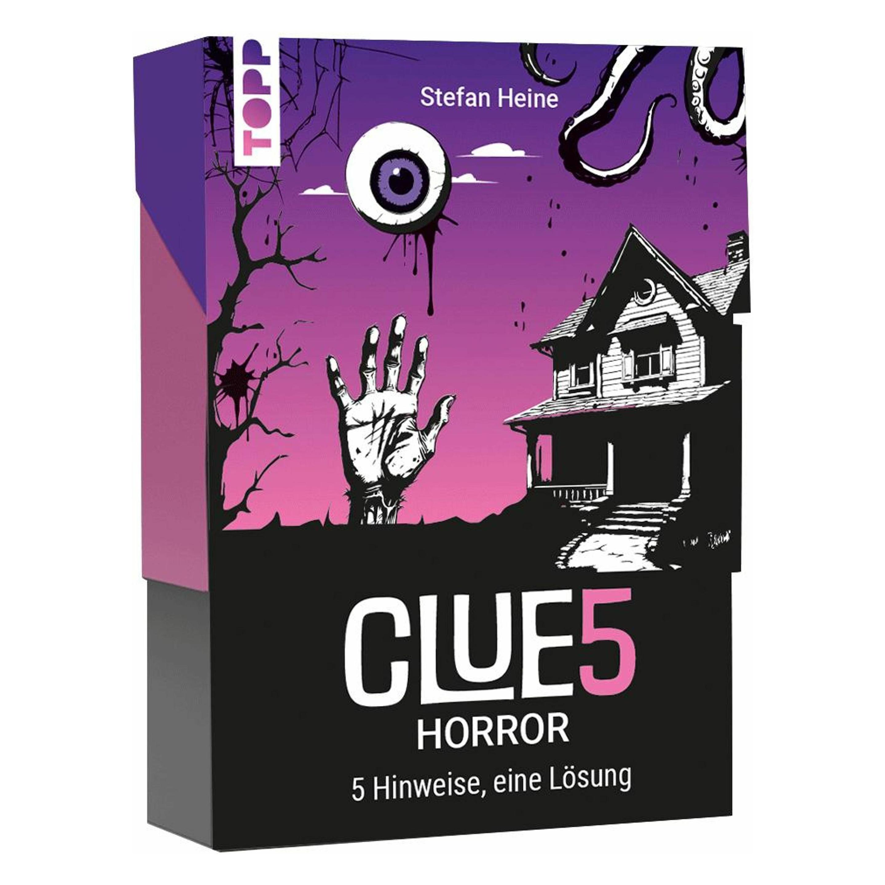 Frech CLUE5 #Horror. 5 Hinweise, nur eine Lösung. Das Trend-Quiz für deine Tasche (Deutsch, 1 - 8 Spieler) (679/18693)