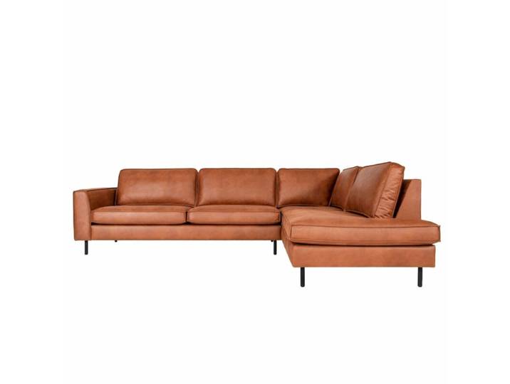 Dixx Divani Five Sofa - rechts Stoffbezug in Leder-Optik, perfekter Sitzkomfort, Highlight-Look fürs Wohnzimmer, Ottomane links oder rechts, lose Rückenkissen