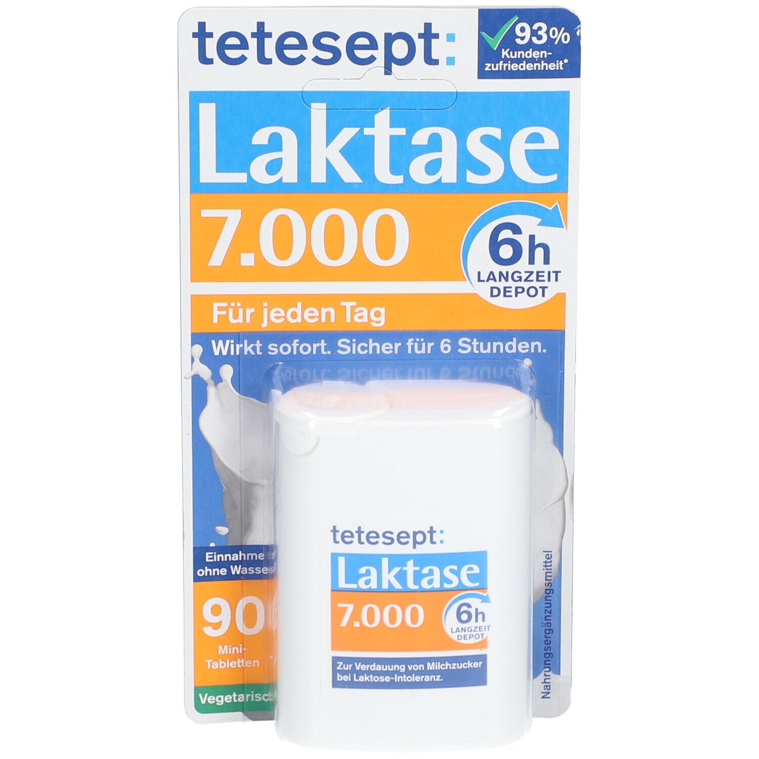 Tetesept Langzeit Laktase 7.000 Tabletten 90 St