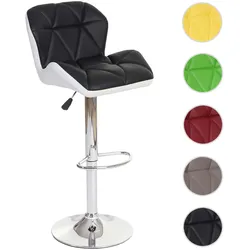 Barhocker HWC-A92, Barstuhl Tresenhocker, höhenverstellbar Kunstleder ~ schwarz