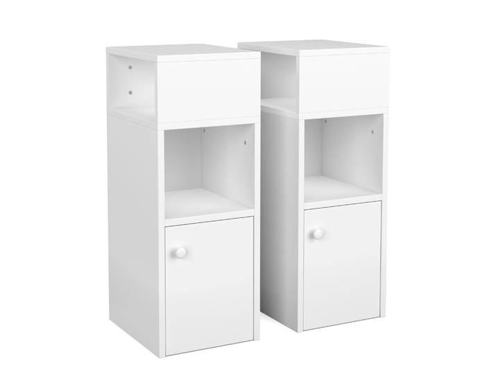 Nachttisch KLAUDIA 2er Set weiss