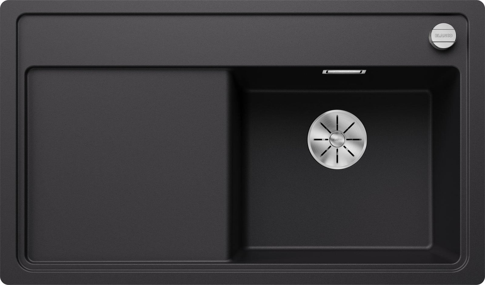 Blanco Zenar 45 S-F Silgranit spoelbak zwart voor onderkasten van 45 cm
