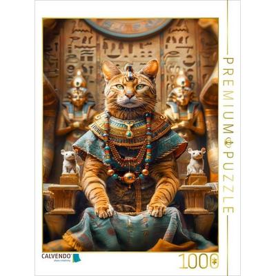 CALVENDO Puzzle Mauhotep Katze in der faszinierenden Welt der Pharaonen | 1000 Teile Lege-Größe 64x48cm Foto-Puzzle für glückliche Stunden