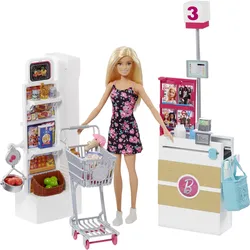 Barbie Supermarkt und Puppe