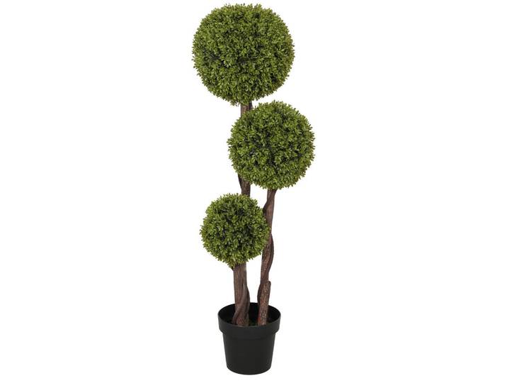 Homcom Künstlicher Buchsbaum, 115 cm Zimmerpflanze, Kunstpflanze, Dekopflanze Grün, Kunststoff, 115 cm, Dekoration, Blumen & Blumentöpfe, Kunstpflanzen