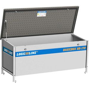 Logicline Fahrzeugbox BasicBox BB-170, aus Aluminium, 640 l, mit Schloss & Standfüßen, 170 x 74 x 66 cm