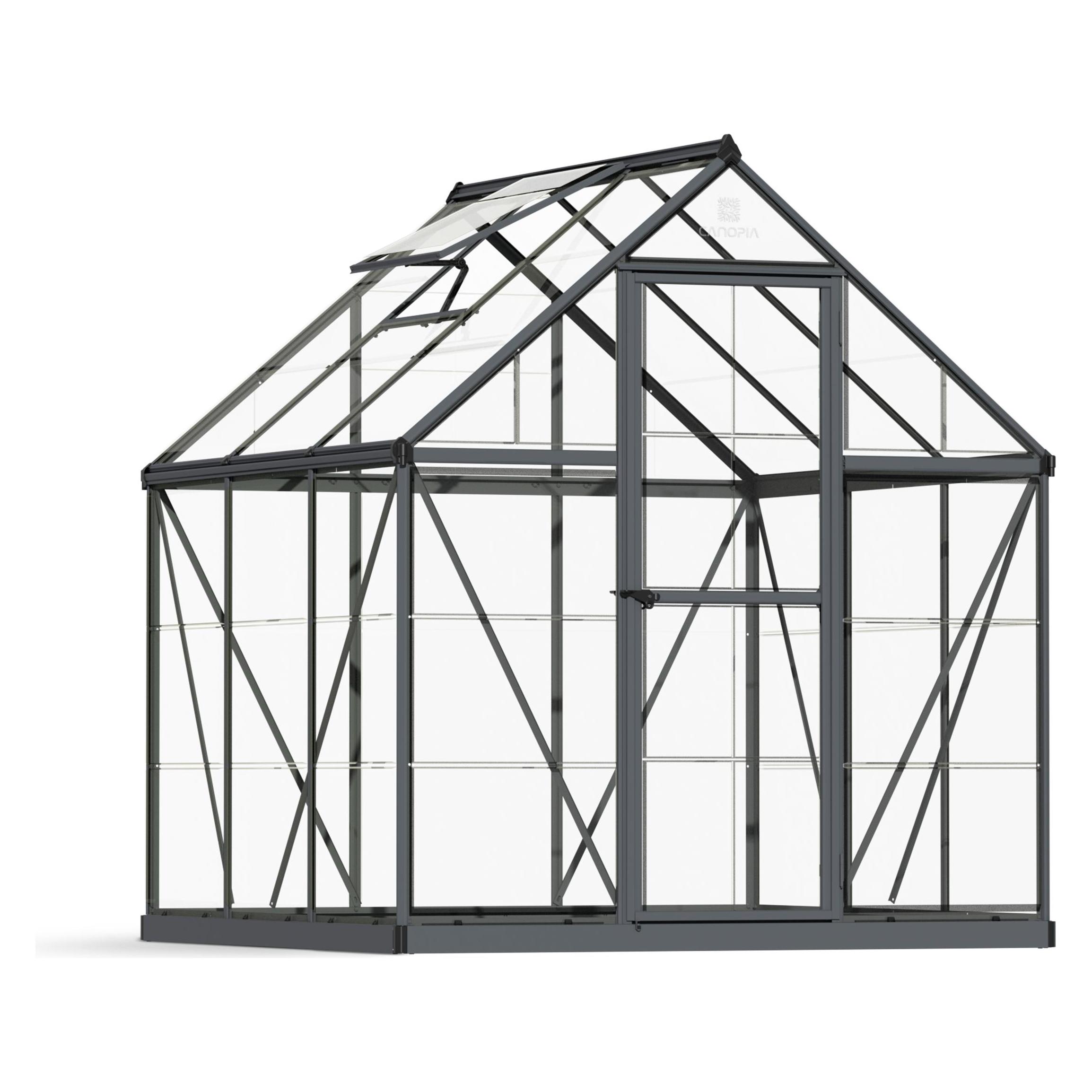 Palram Gewächshaus Harmony 185x186cm Grau (69204774)