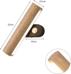 Inspire Curations Nordic Wooden Adjustable LED Reading Wall Lamp a 22cm Wth Switch warm White (2700 3500k)
