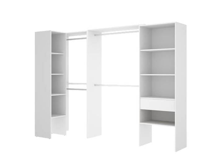 DEKIT GRUPO RIMOBEL Kleiderbügel, Melamin, Weiß, 187 x 248-198 x 79,4 cm