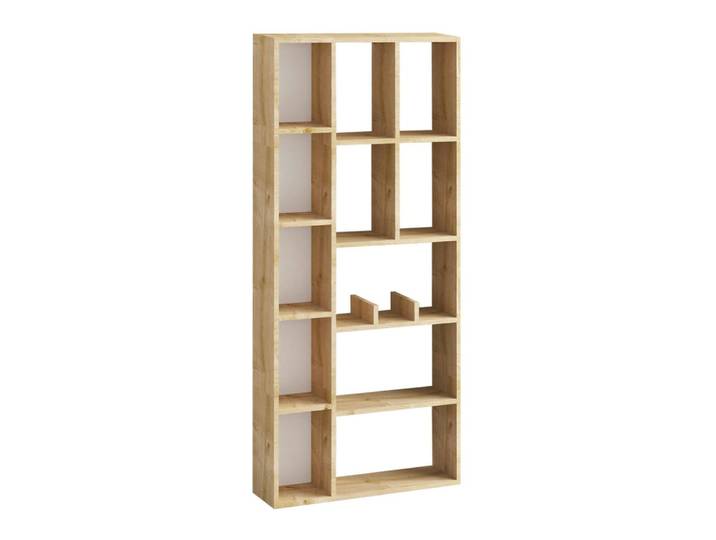 Bibliothèque de salon 12 niches décor bois