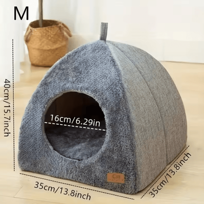 Inspire Curations CozyCave Triangle Cat House Bed m