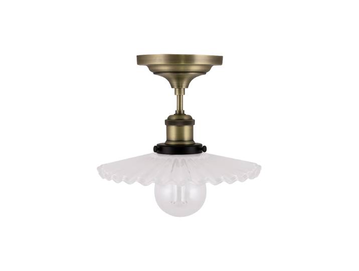Nostalgische Deckenlampe „Cobbler“ Ø 25 cm Weiss/ Antik Gold Globen Lighting
