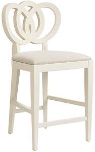 Parks Counter Stool - Sandberg Parchment with white - Ballard Designs