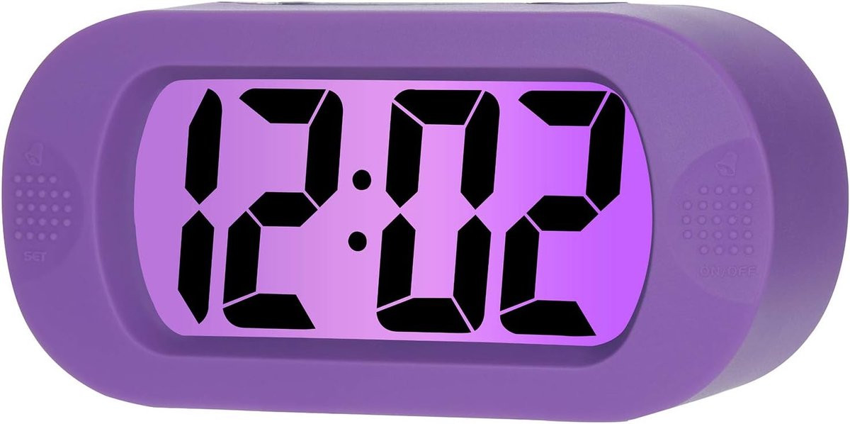 Digitale kinderwekker en slaaptrainer voor de slaapkamer - Paars