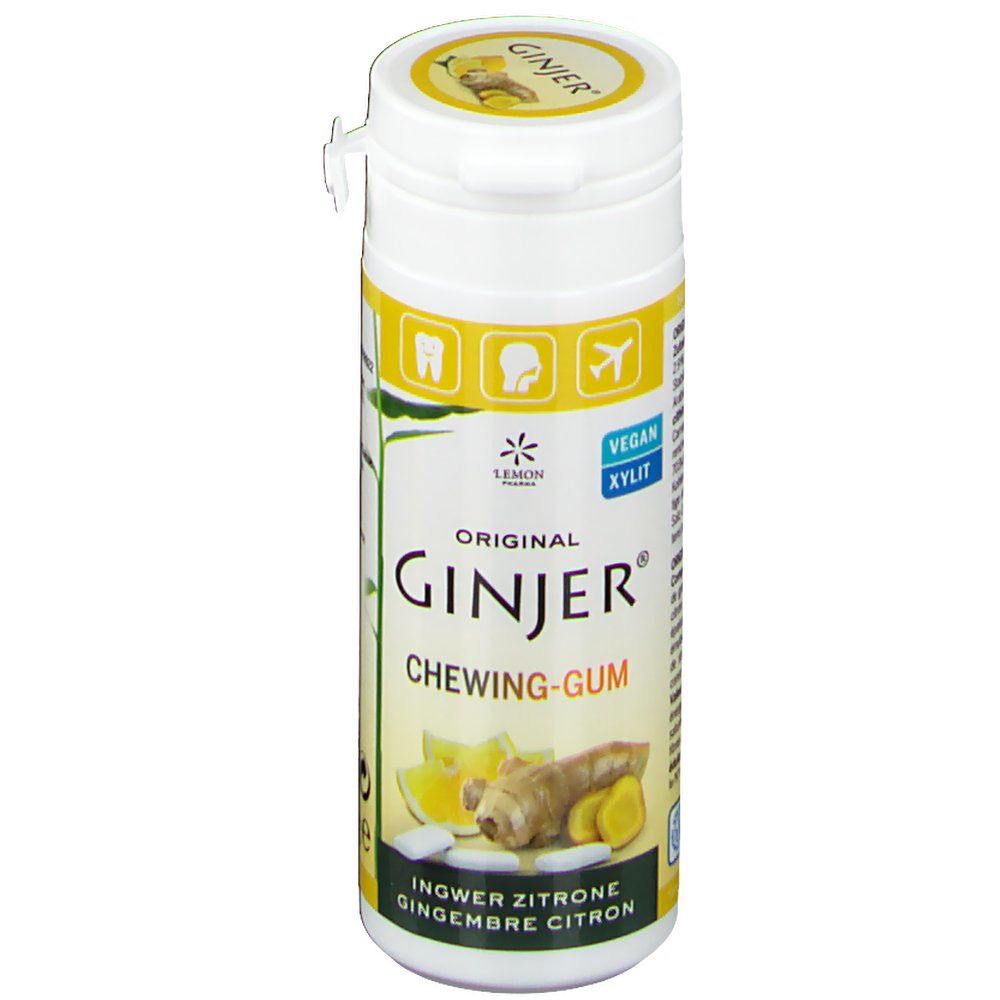 Ingwer Ginjer Kaugummi Zitrone 30 g