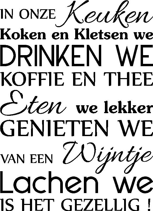 Ambiance-sticker Sticker eten we lekker genieten