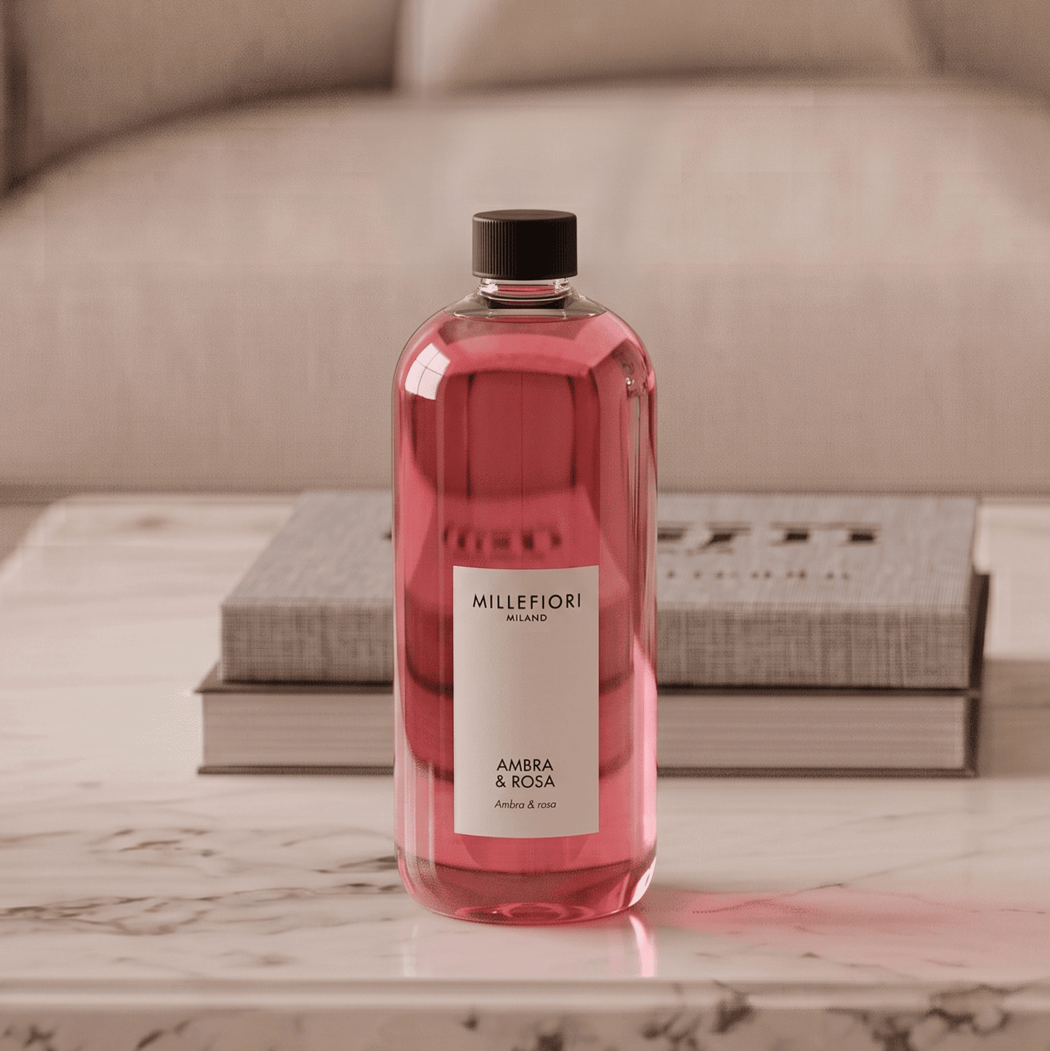 Millefiori Ambra & Rosa, 500ml Diffuser Refill