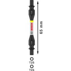 Bosch PRO Impact Schrauberbit mit Doppelklingen und Pick and Click-Einsätzen T25 65 mm - 2608522541