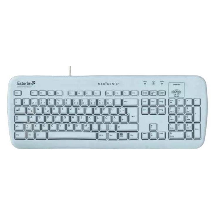 Medigenic Tastatur Essential USB & PS2 Medical Safety german (DE, Kabelgebunden) (VM9205)