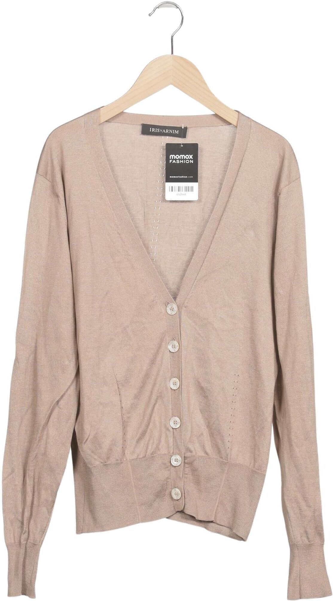 Iris VON Arnim Damen Strickjacke, Beige, Gr. L, Baumwolle - Second Hand