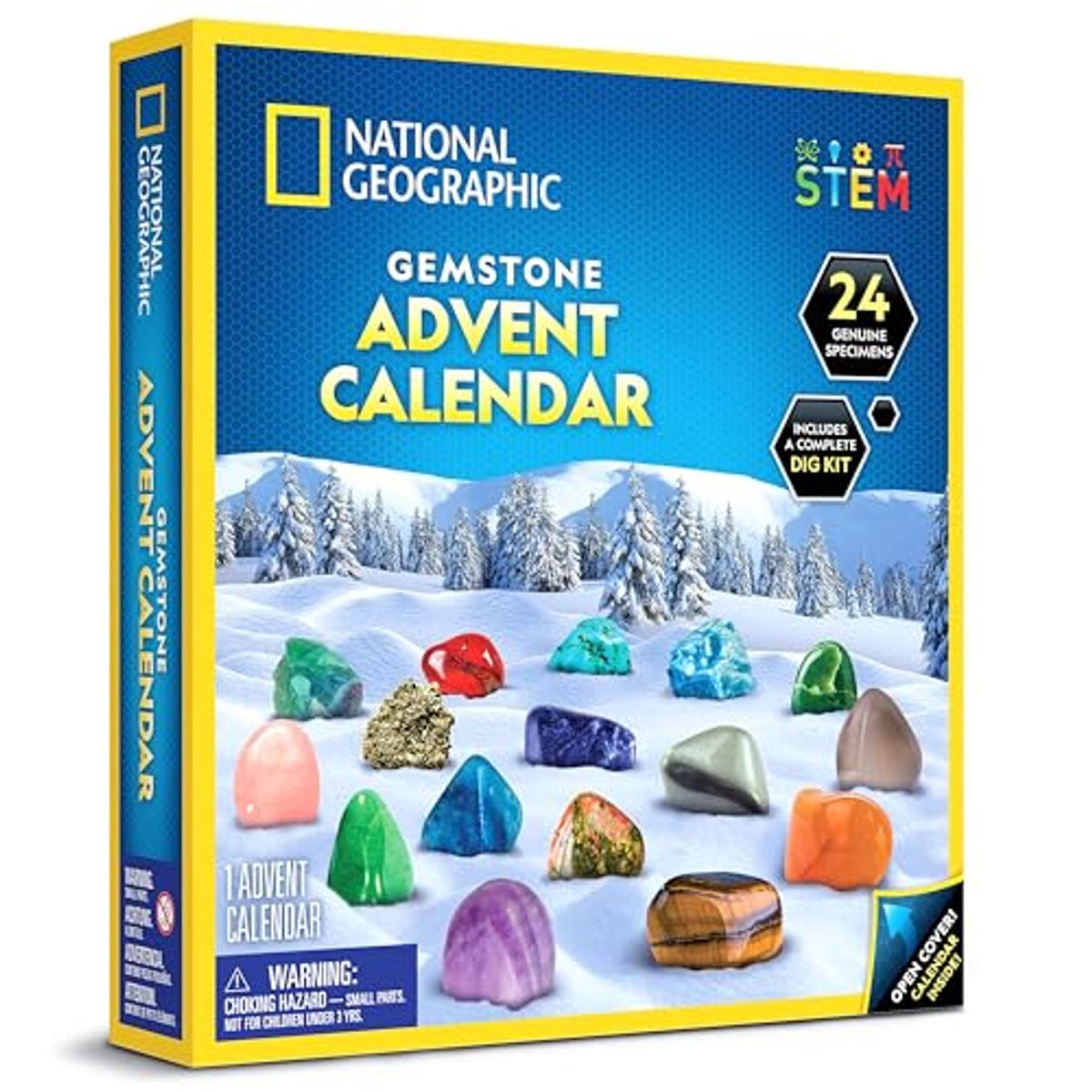 2024 Adventskalender met Edelstenen voor Kinderen - Kerst Countdown met 24 Edelstenen