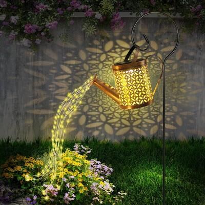 Inspired Finds LumiCan Solar Cascade Lantern warmlight With Stand 0 5w