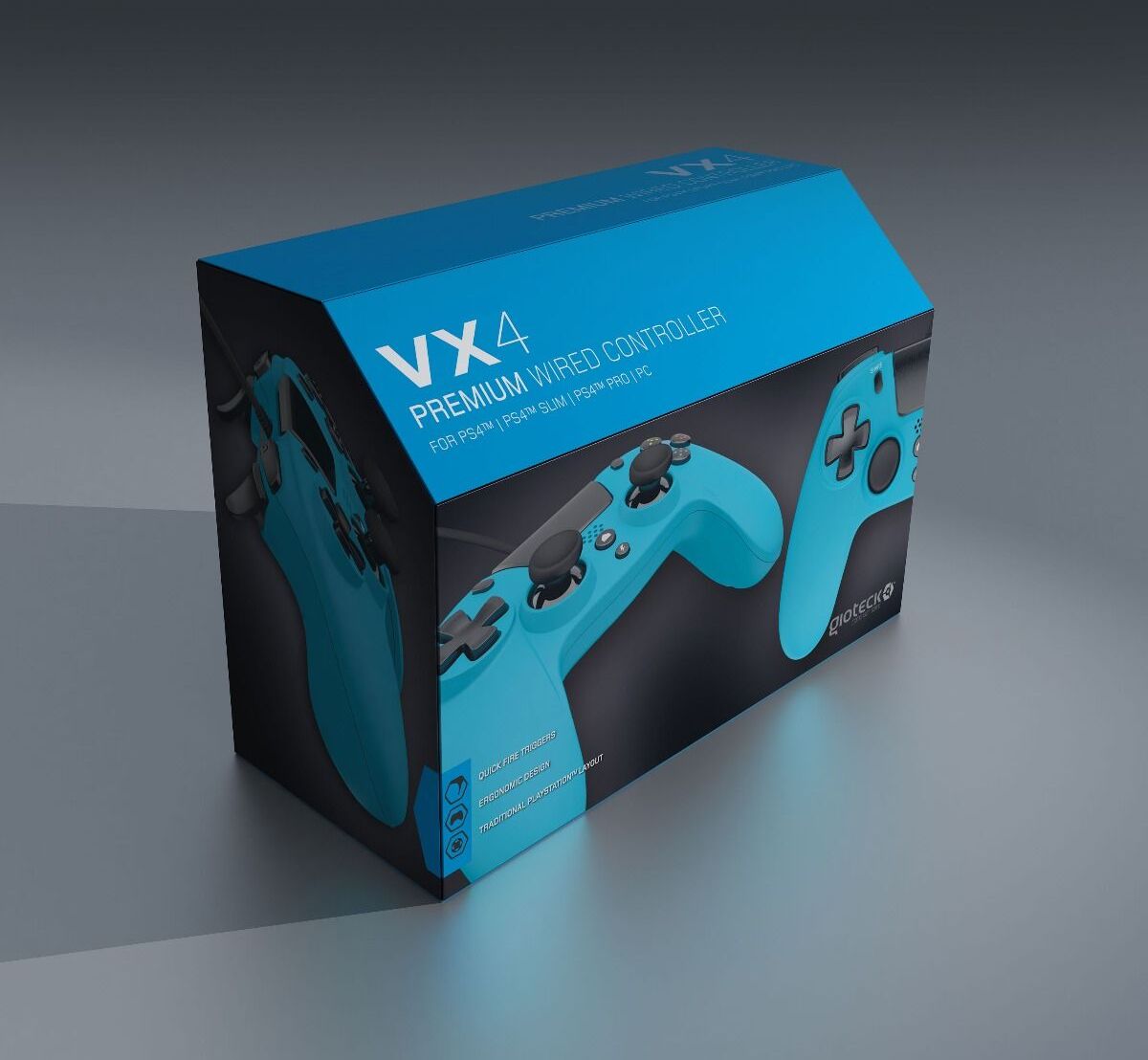 Gioteck VX-4 Langallinen Ohjain Sininen PS4