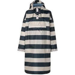 Tchibo - Regenponcho - Damen - Gr. S/M - blau/gestreift