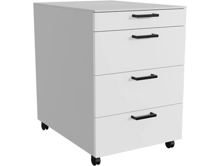 Rollcontainer Setup lichtgrau Holzwerkstoff B 44 H 64 cm - Möbel Konfigurator: Traummöbel individuell zusammenstellen - Rollcontainer
