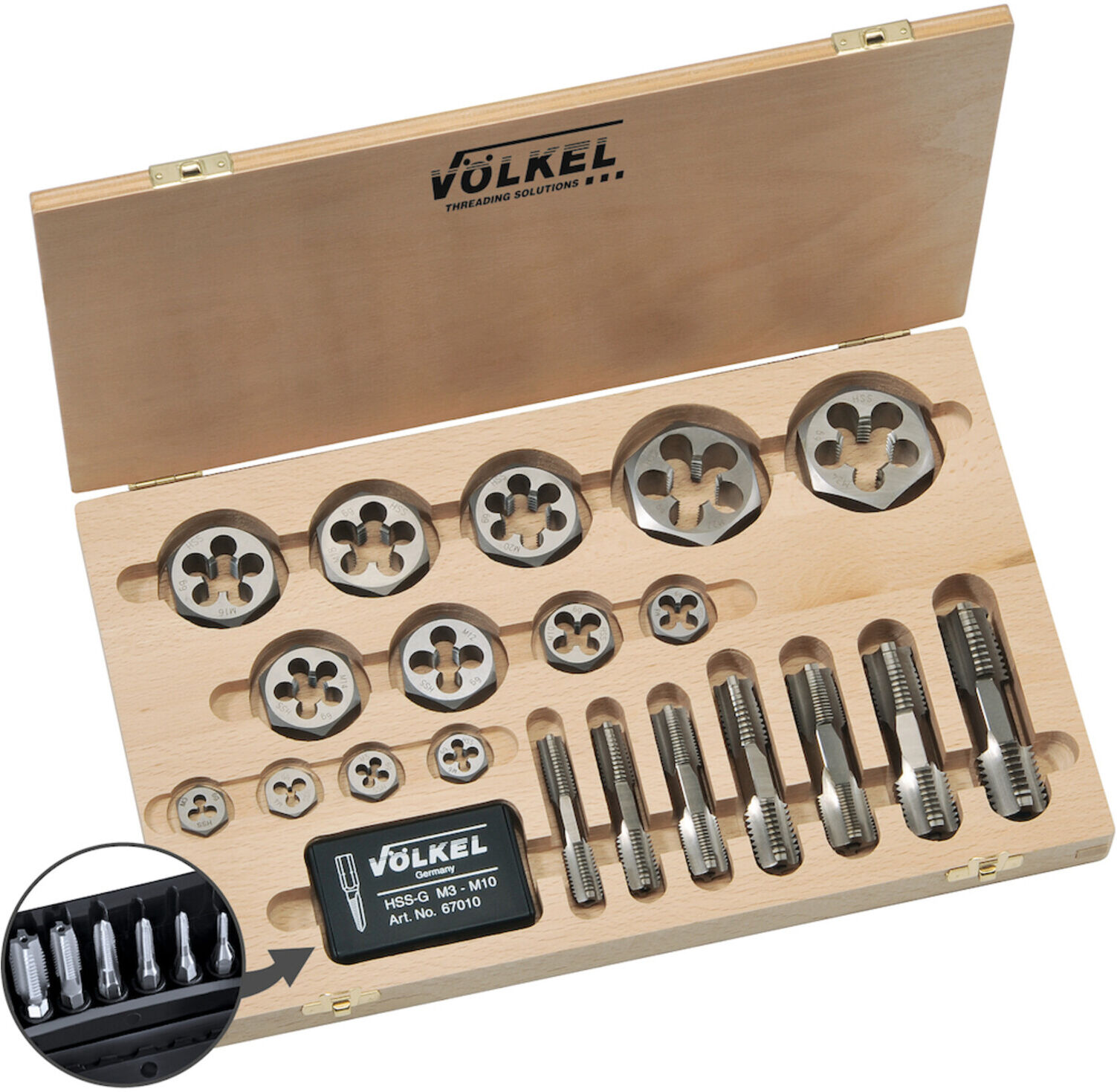 VÖLKEL Gewindeschneidsatz M3-M20 VÖLKEL ; VÖLKEL Threading Solutions (48641)