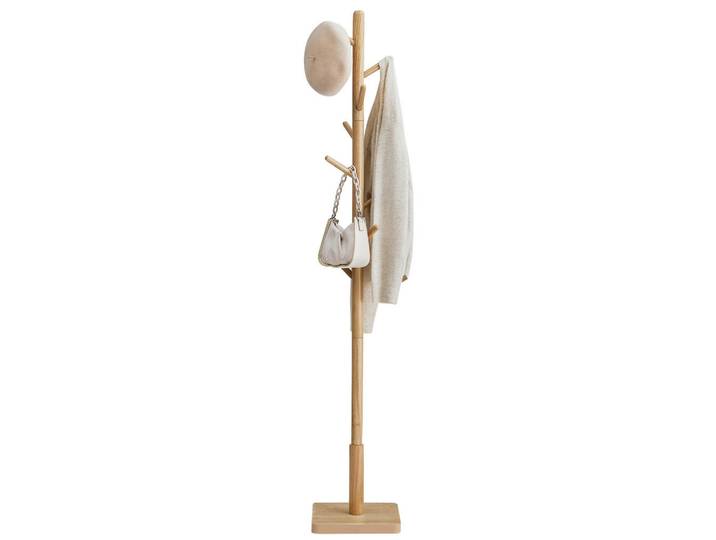 Kleiderständer, Ecru, 30x176x30 cm, standfeste Füße, Jackenhalter, Schlafzimmer, Kleiderständer