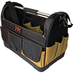 YPC BG00005BKSD - "Pioneer" Werkzeugkorb XXL, Sand-Schwarz, 45x35x23cm, 20 kg Trag