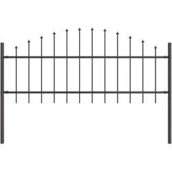 vidaXL Gartenzaun Grau 170 x 140 cm Pulverbeschichteter Stahl