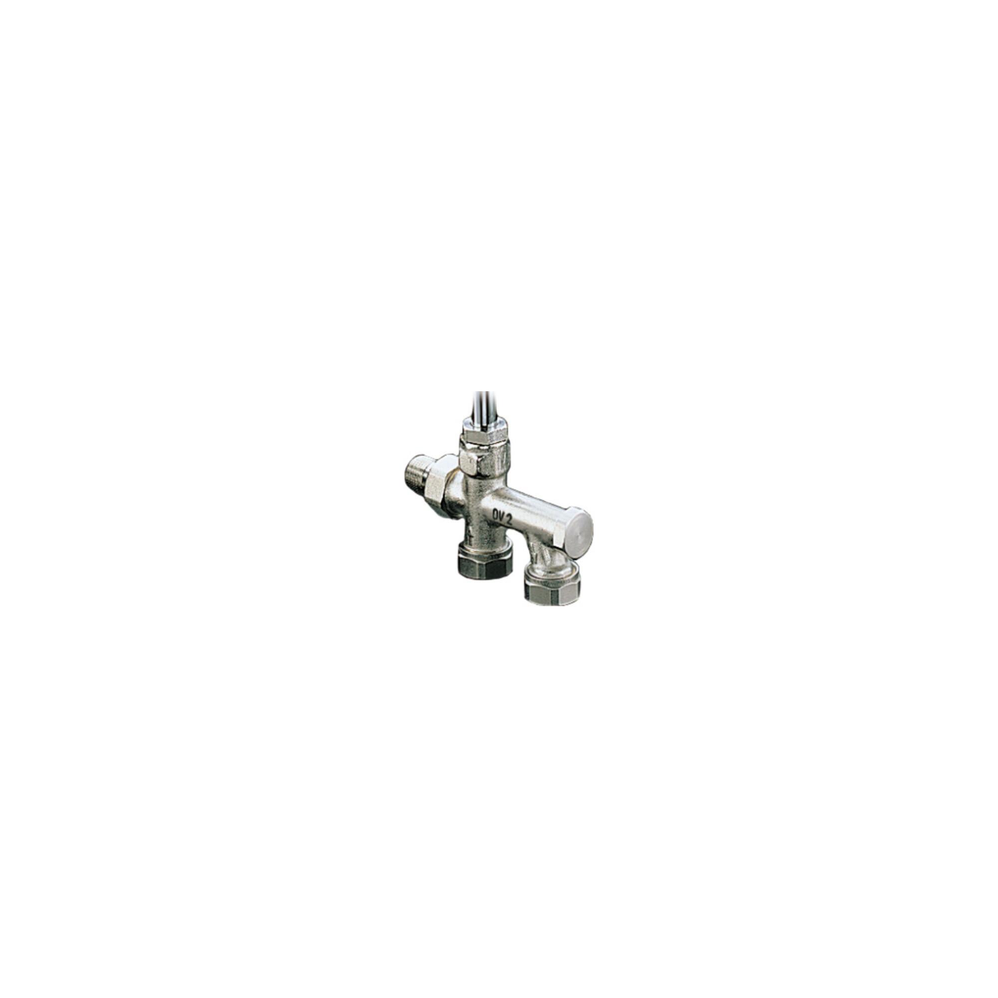 Oventrop Zweirohr-Anschlussstück Duo DN 15xG 3/4 AG, mit Absperrung (1013361)