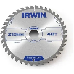 Irwin, Sägeblatt, IRW1897204 210 x 30 mm 40Teeth Kreissägeblatt mit ATB Mahlgrössen Zahn