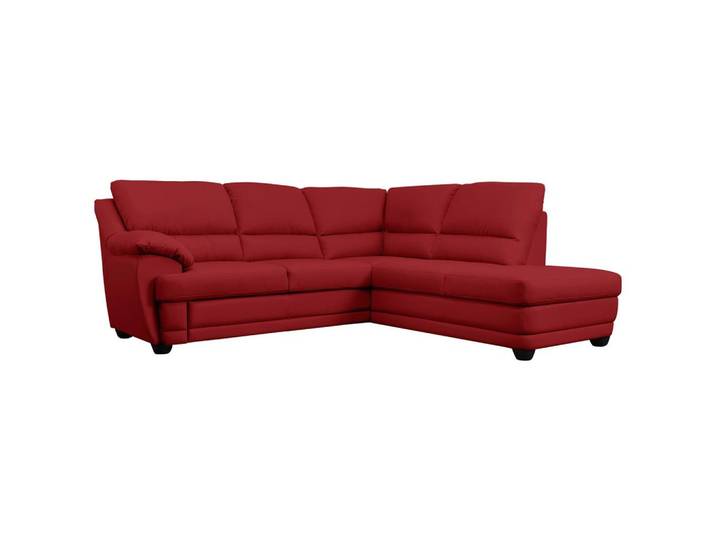 Ecksofa Nebolo Rot Lederlook