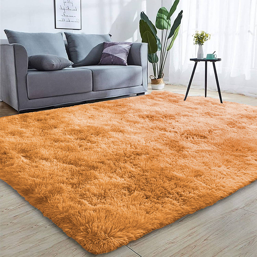 Fairmont Park Pesotum Shaggy Washable Area Rug Ochre Rectangle 160 x 230cm