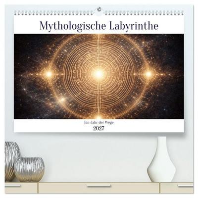 Mythologische Labyrinthe (hochwertiger Premium Wandkalender 2027 DIN A2 quer), Kunstdruck in Hochglanz