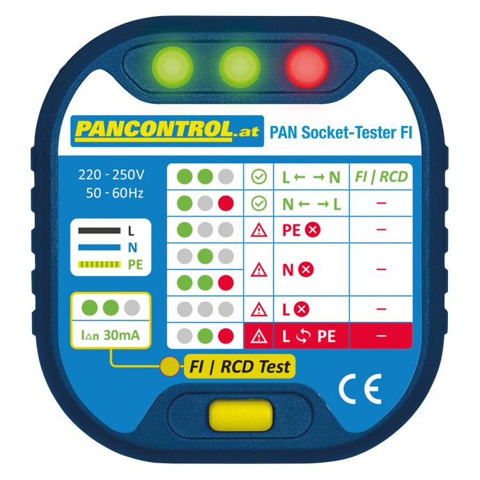 Pancontrol PAN FI Schutzkontakt (CAT II 600V, Prüfstecker) (740040)