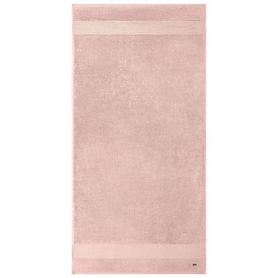 Duschtuch LACOSTE "LLECROCO", rosa (rosepal), B:70cm L:140cm, Frottier, Obermaterial: 100% Baumwolle, Handtücher, mit Label-Applikationen