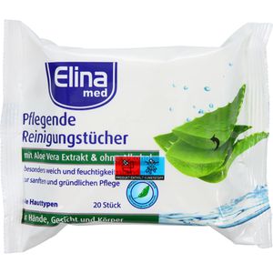 Elina-med Feuchttücher Pflegende Reinigungstücher, parfümiert, 20 Tücher