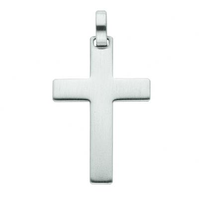 Kettenanhänger ADELIA´S "Kreuzanhänger Edelstahl", silber, Schmuckanhänger, Damen, Edelstahl, Kettenanhänger, Edelstahlanhänger Kreuz