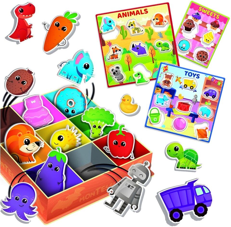 Lisciani Montessori Box Colours - Colourful Notice Board And Colour Sorting Game For Early Learning