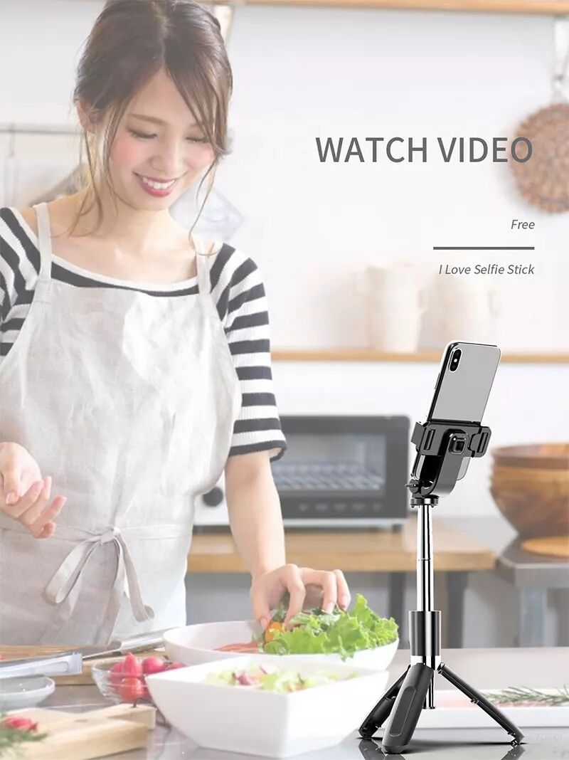 INF Selfie-Stick/Handystativ mit Fernbedienung Kamera- und Gopro-kompatibel